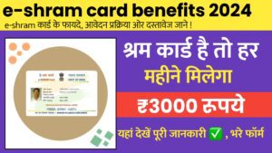 Read more about the article ई-श्रम कार्ड के फायदे (e-shram card benefits in Hindi) जाने क्या क्या मिलेगा लाभ इस कार्ड पर!